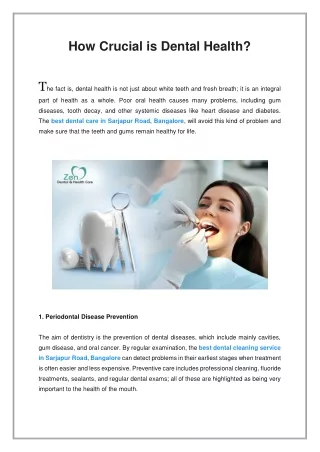 How Crucial is Dental Health?