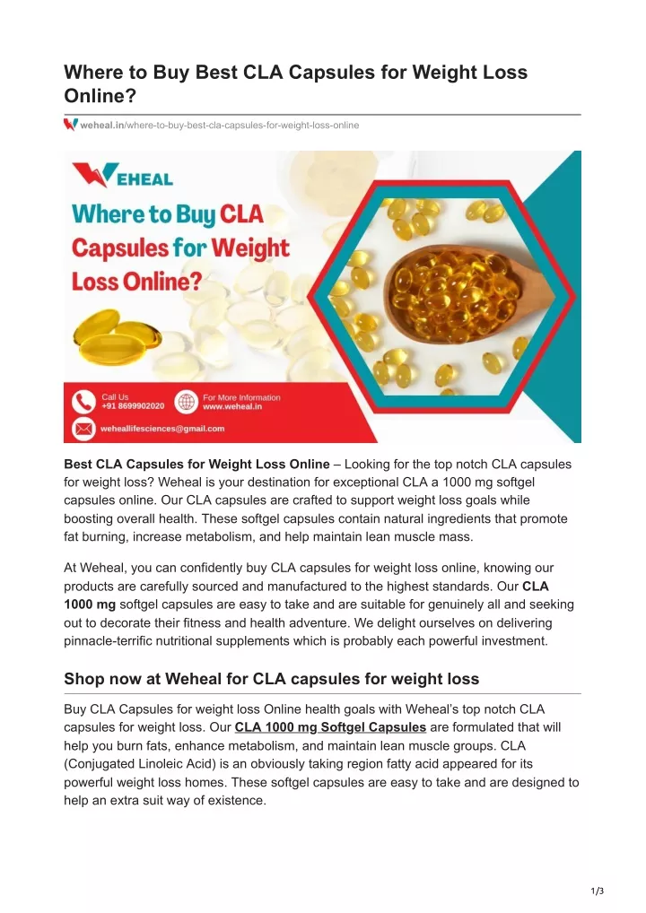 where to buy best cla capsules for weight loss