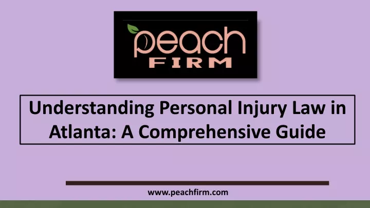 understanding personal injury law in atlanta