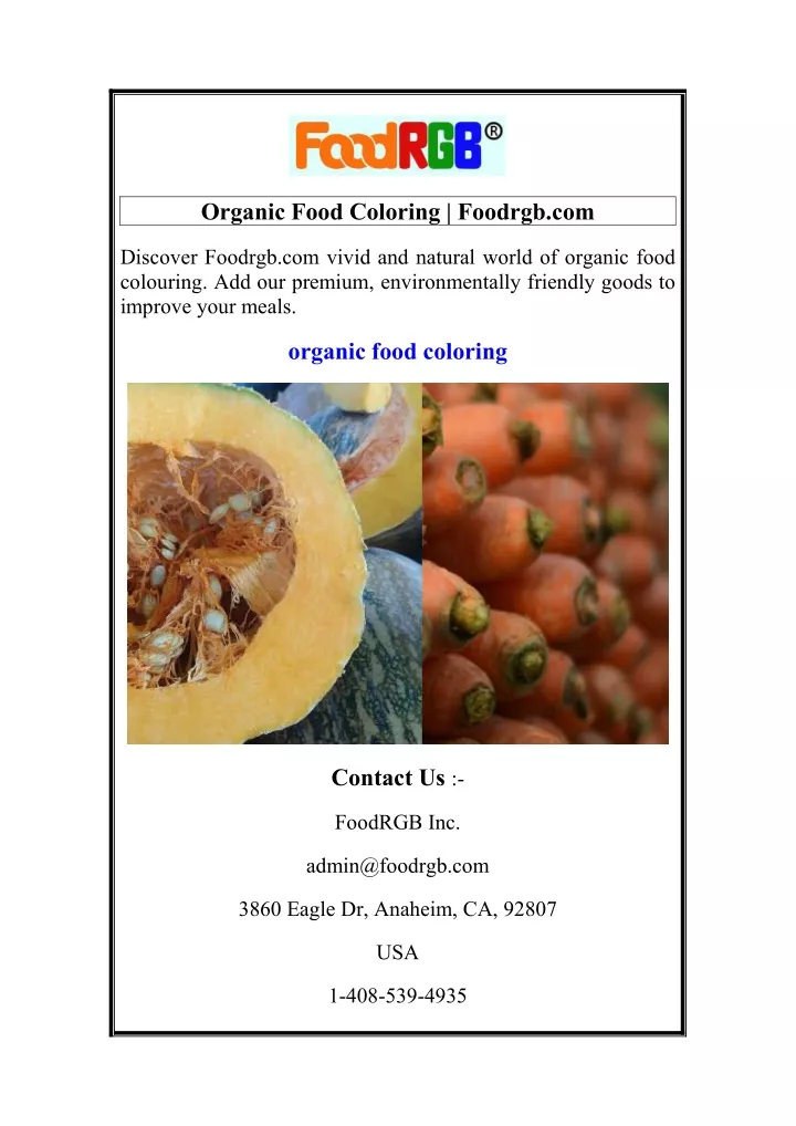 organic food coloring foodrgb com