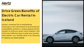 Explore Iceland Sustainably with Electric Car Rental by  Hertz Iceland