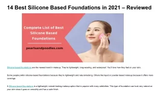 14 best silicone based foundations in 2021
