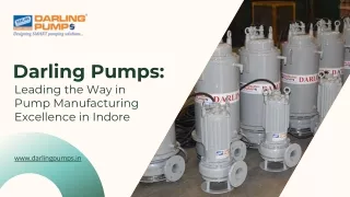 Darling Pumps: Leading the Way in Pump Manufacturing Excellence in Indore