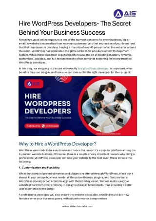 hire wordpress developers the secret behind your