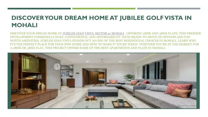 discover your dream home at jubilee golf vista in mohali