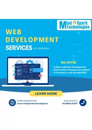 Web Development Company in Coimbatore, India: Mind Spark Technologies.