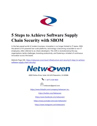 5 Steps to Achieve Software Supply Chain Security with SBOM