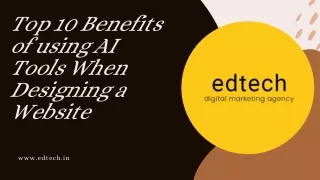 Top 10 Benefits of using AI Tools When Designing a Website