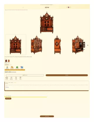 Divine Home Medium Floor Rested Pooja Mandir with Door