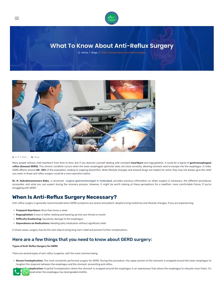 what to know about anti reflux surgery