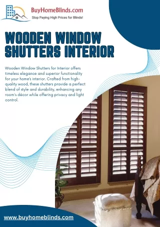 Wooden Window Shutters for Interior - Home Blinds of America