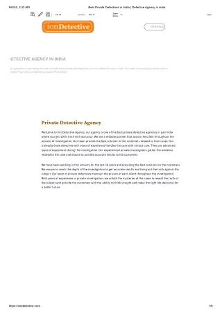 Detective Agency in Delhi