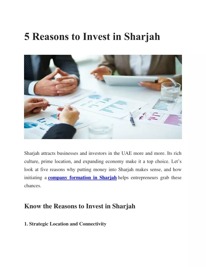 5 reasons to invest in sharjah