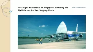 Air Freight Forwarders in Singapore - Transglobals
