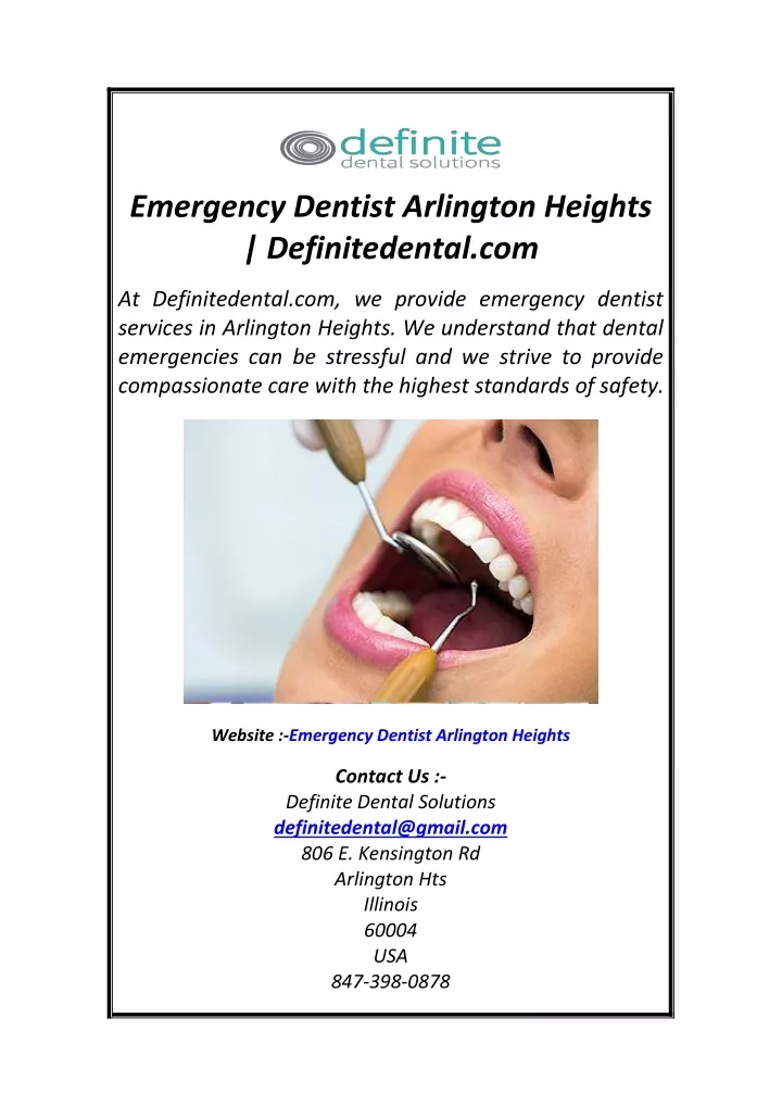 emergency dentist arlington heights