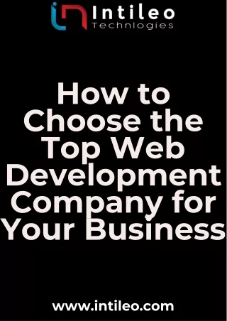 How to Choose the Top Web Development Company for Your Business