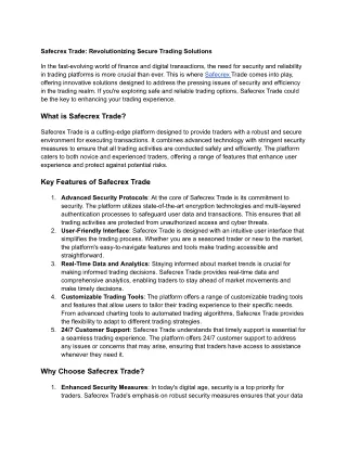 Safecrex Trade_ Revolutionizing Secure Trading Solutions