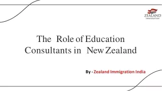 The Role of Education Consultants in New Zealand