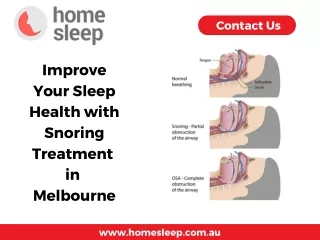 Improve Your Sleep Health with Snoring Treatment  in  Melbourne