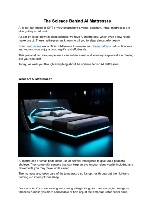 The Science Behind AI Mattresses