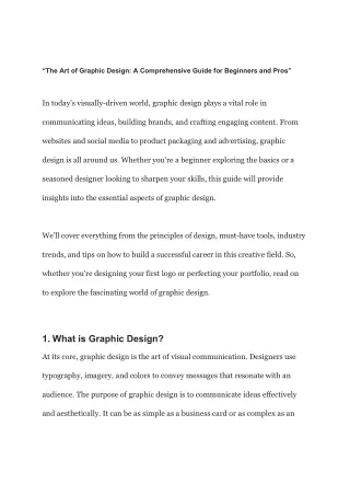 the art of graphic design a comprehensive guide