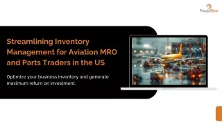 Streamline Aviation MRO & Parts Trader Inventory Management in the US