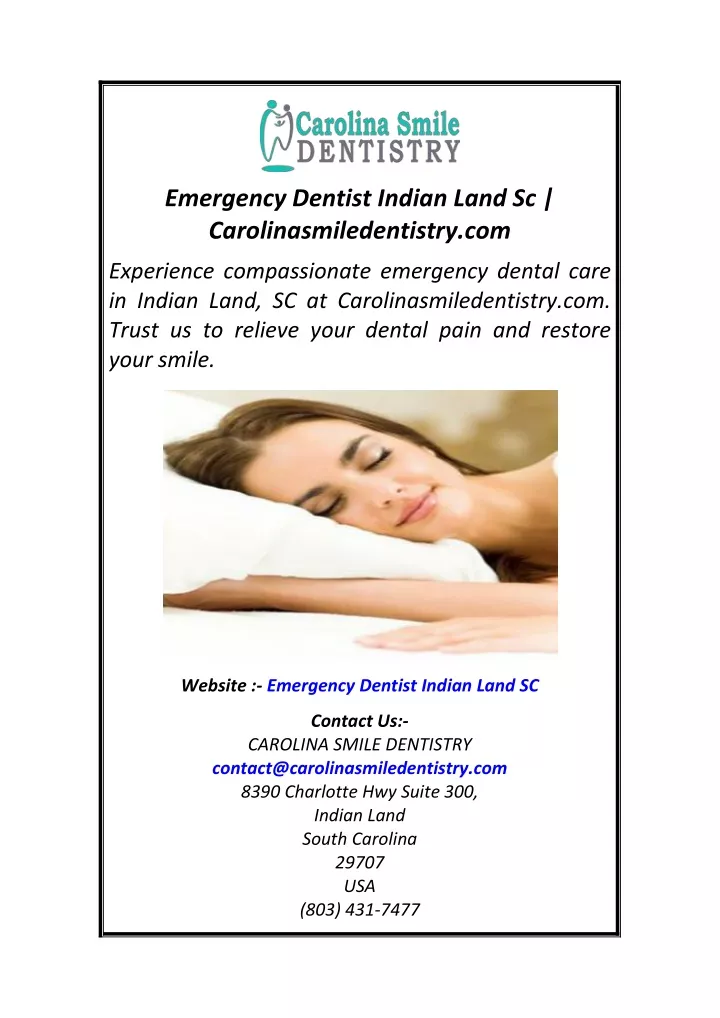 emergency dentist indian land