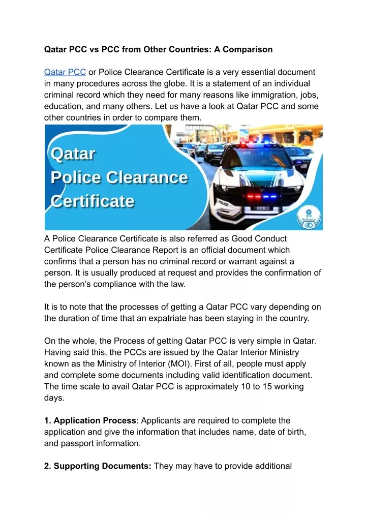 qatar pcc vs pcc from other countries a comparison