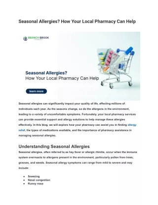 Seasonal Allergies_ How Your Local Pharmacy Can Help