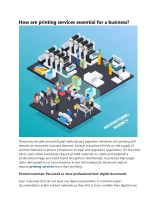how are printing services essential for a business