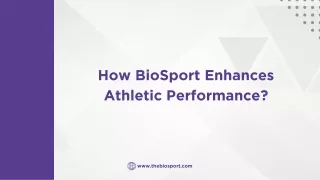 how biosport enhances athletic performance