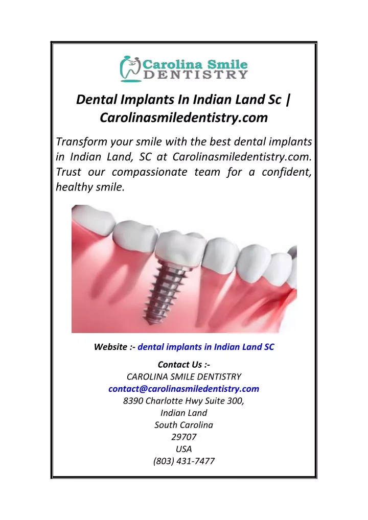 dental implants in indian land