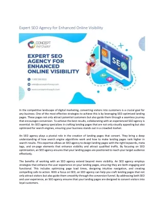 Expert SEO Agency for Enhanced Online Visibility