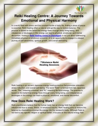 Reiki healing centre in Chandigarh