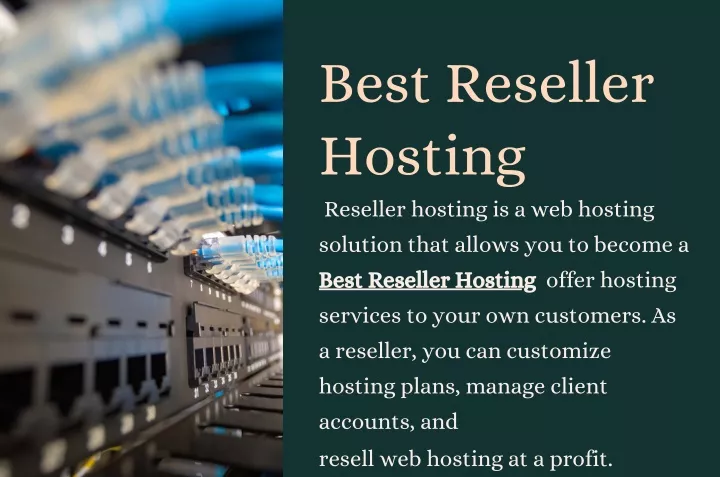 best reseller hosting reseller hosting