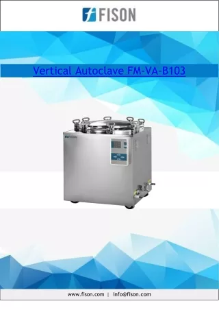 vertical autoclave fm va b103