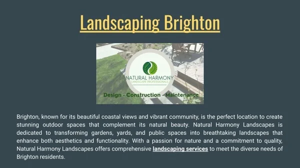 Landscaping Brighton