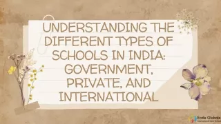 Different Types of Schools in India Government, Private, and International