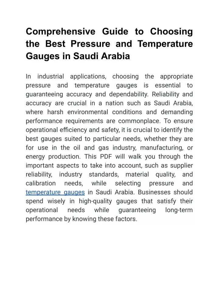 comprehensive guide to choosing the best pressure