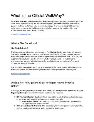 what is the official walkway