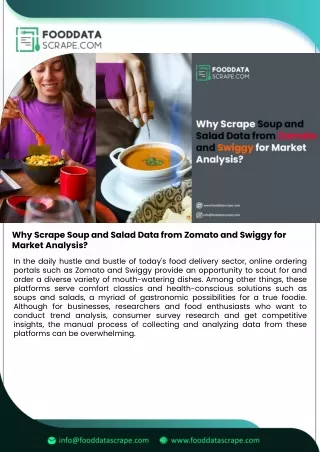 why scrape soup and salad data from zomato