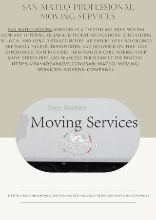 San Mateo Professional Moving Services