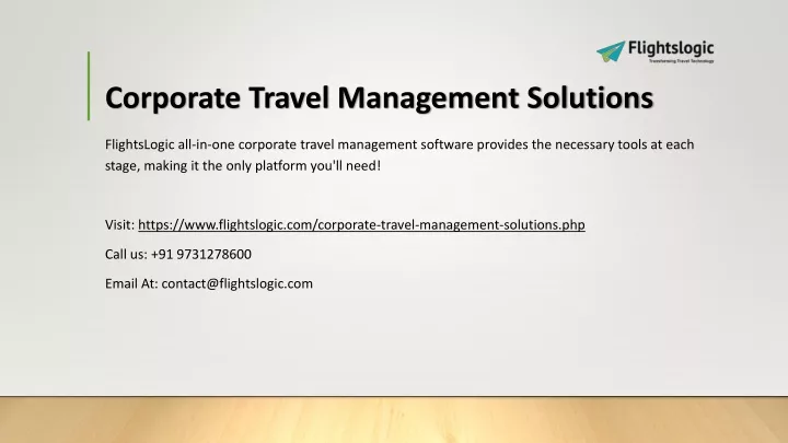 corporate travel management solutions