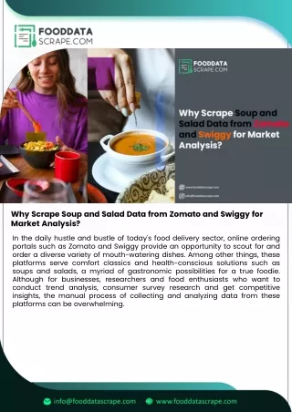 why scrape soup and salad data from zomato
