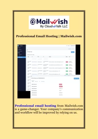 Professional Email Hosting  Mailwish.com
