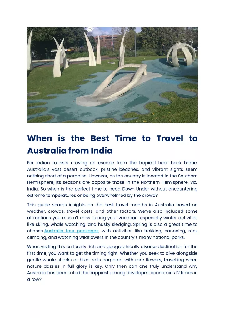 when is the best time to travel to australia from