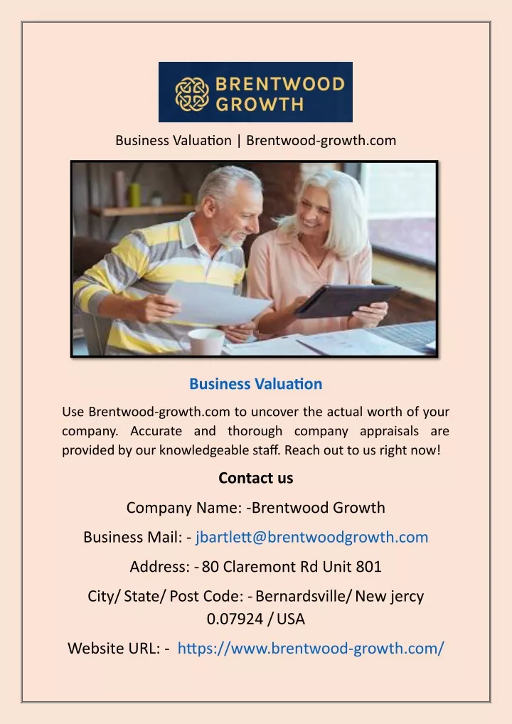 business valuation brentwood growth com