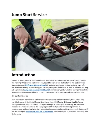 Jump Start Service