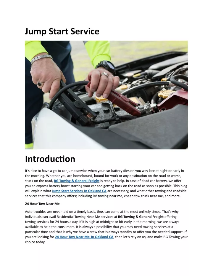 jump start service