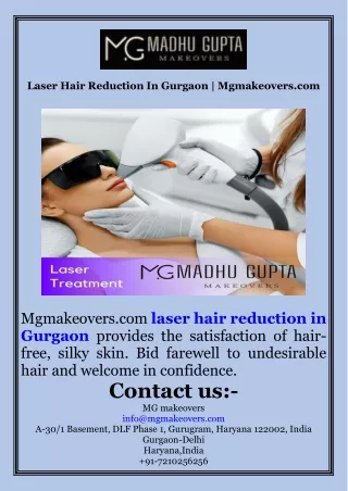 Laser Hair Reduction In Gurgaon  Mgmakeovers.com